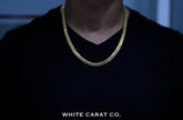 8mm - Elite Miami Cuban in 10K Gold - White Carat - USA & Canada
